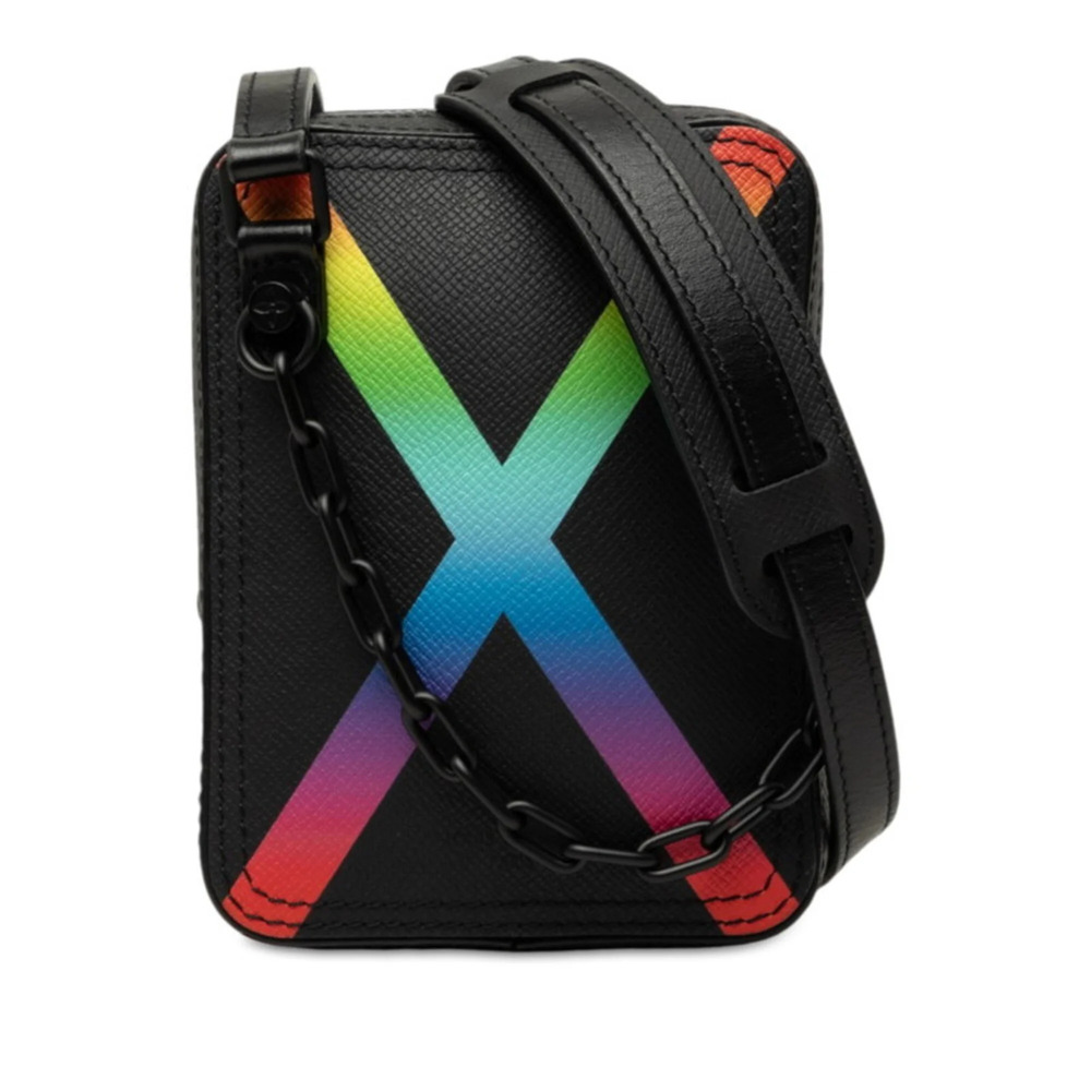 Louis Vuitton Taiga Rainbow Danube Messenger Crossbody Shoulder Bag M30332 Bl...